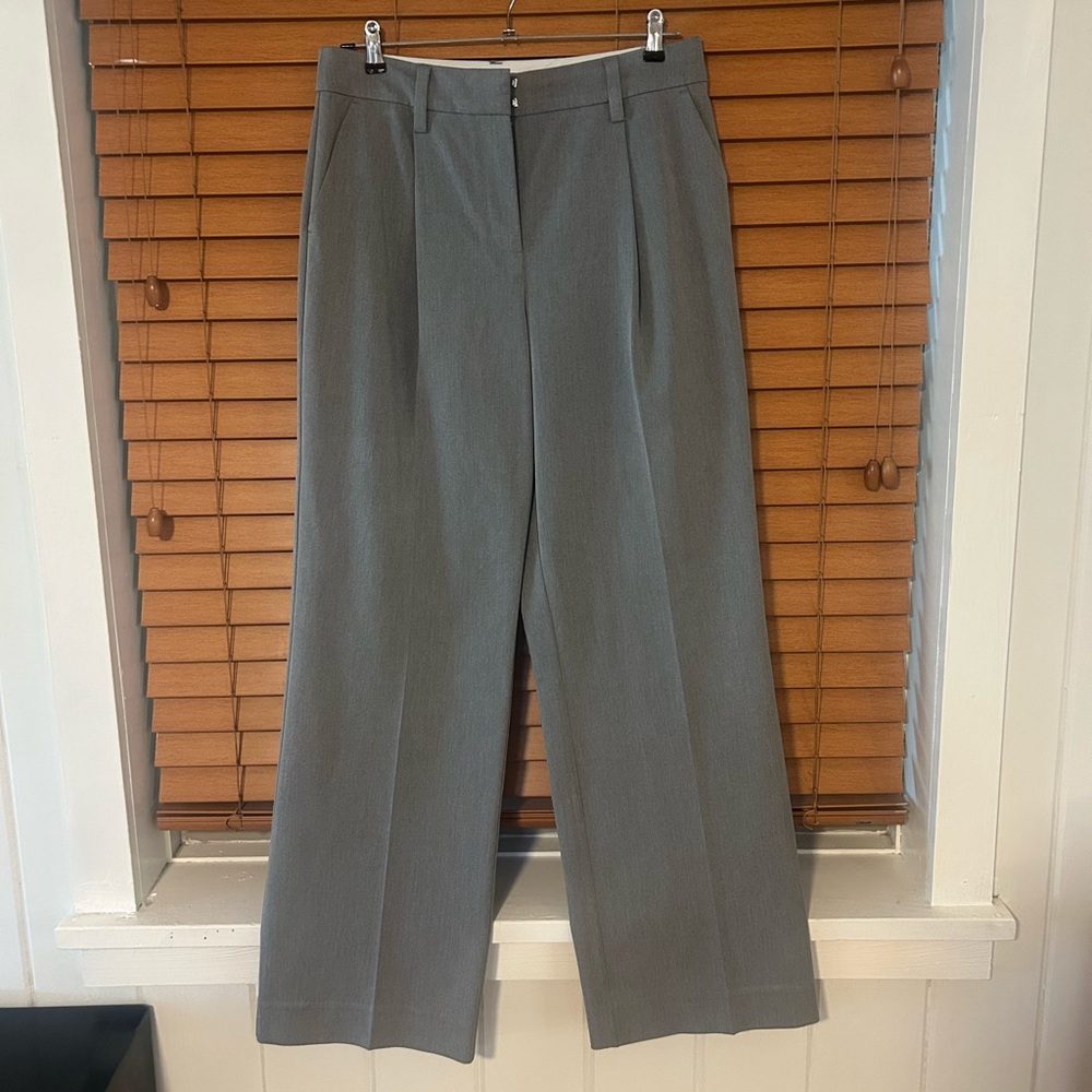 Reformation - Gray Wide-Leg Trousers